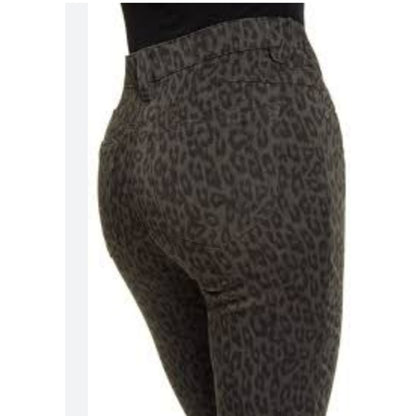 Wit & Wisdom Ab-Solution High Rise Ankle Skimmer Jeans Sz 0 in Brown Leopard NWT