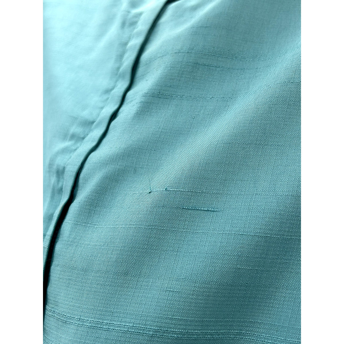 Vintage Teal Unbranded Sleeveless Belted Waist Tie Zip Up Round Neck Dress
