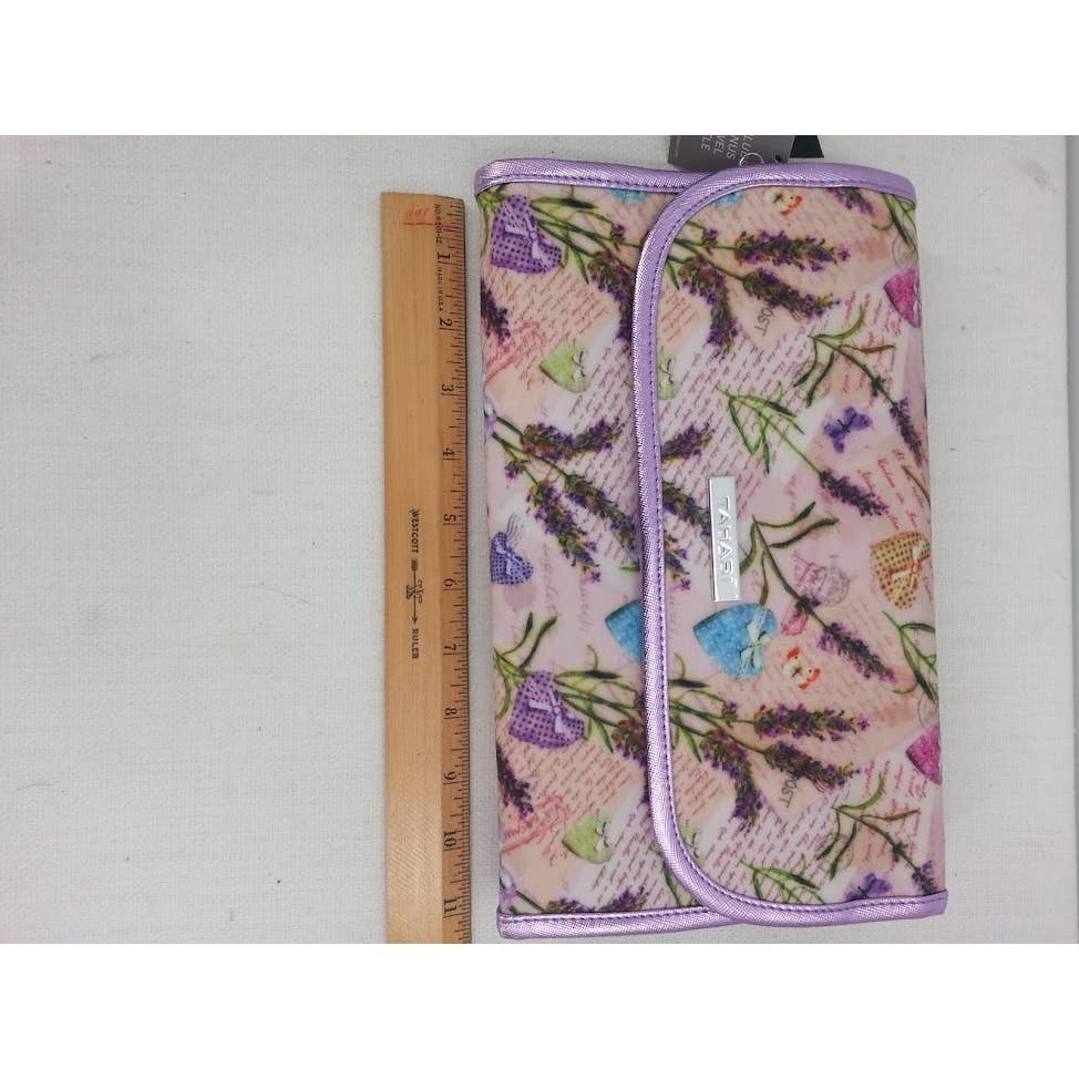Tahari Hanging Case Travel Lilac Sweethearts Cosmetics Lingerie NEW Floral