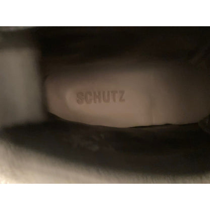 Schutz Cory Leather Quilted Lug Sole Lace Up Combat Boots Size 9B Black NWT
