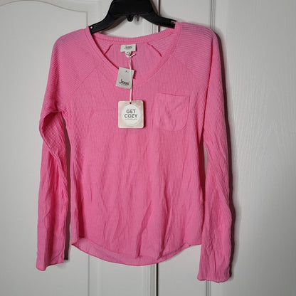 NWT Jenni by Jennifer Moore Ribbed Knit Pajama Top Size XSmall