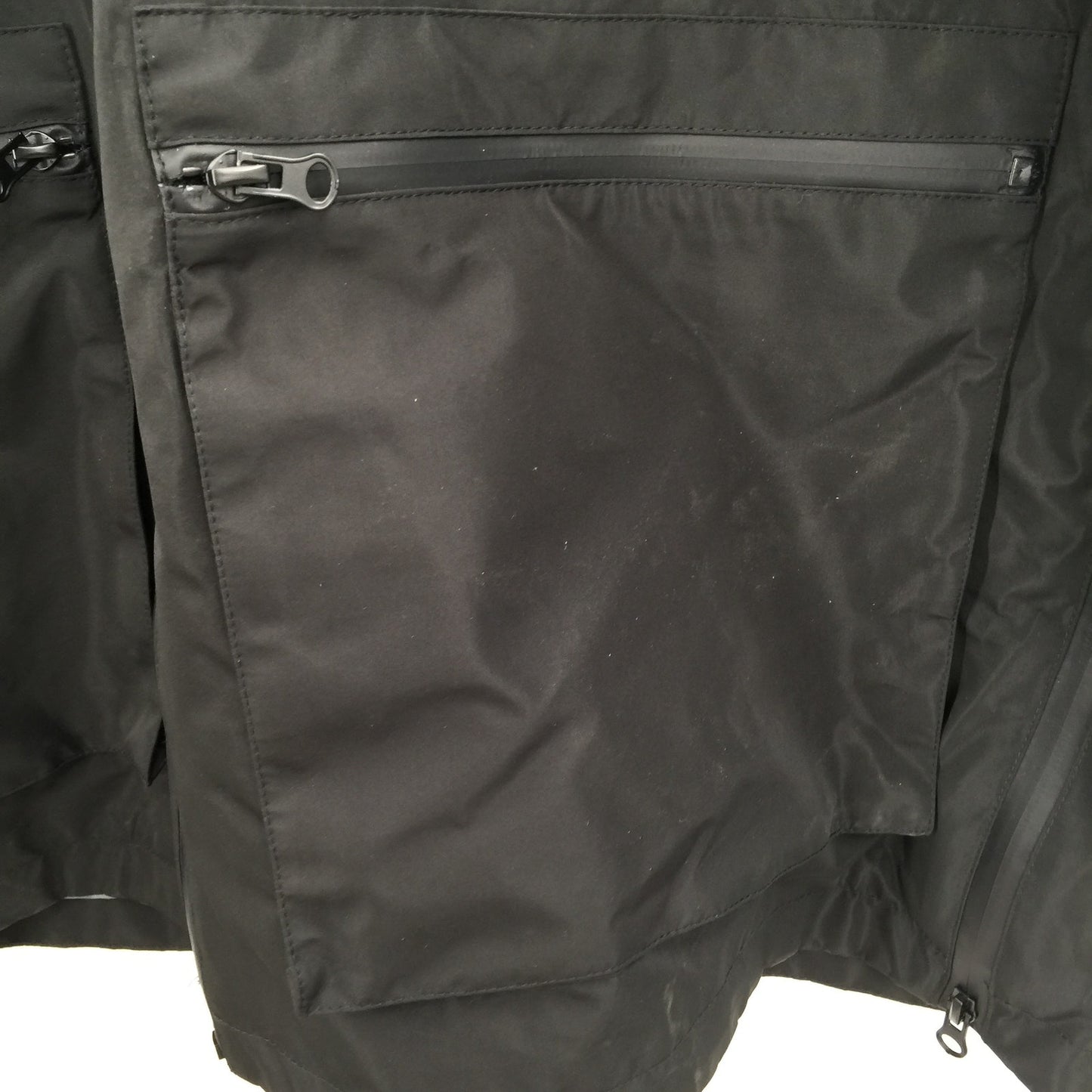 Noize Windbreaker Techno Bonded Hooded Rain Jacket Long Sleeve Black SZ X-Large