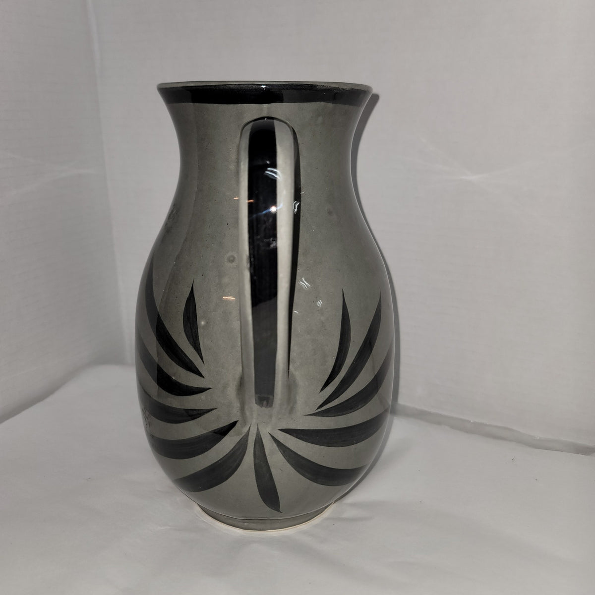 Mexico pottery sangria pitcher floral Mexican jug pottery floral handle TALAVERA