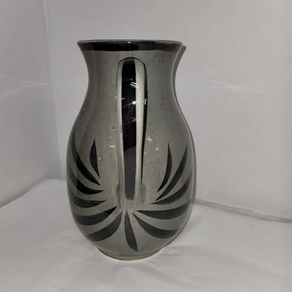 Mexico pottery sangria pitcher floral Mexican jug pottery floral handle TALAVERA