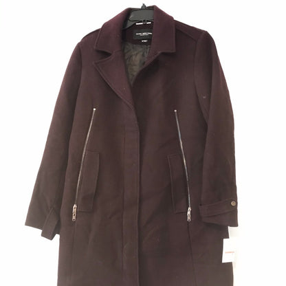 Marc New York NWT Winter Havana Bur Wool Melton Burgundy Coat Size 12