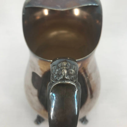 WM Rogers 317 Classic Silver Plate Water Claw Footed Pitcher with Lace Lip Guard