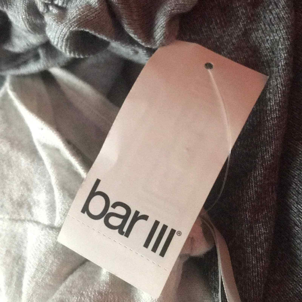 Bar III NEW White Grey Ombré Ruched Stretchy Dress Small