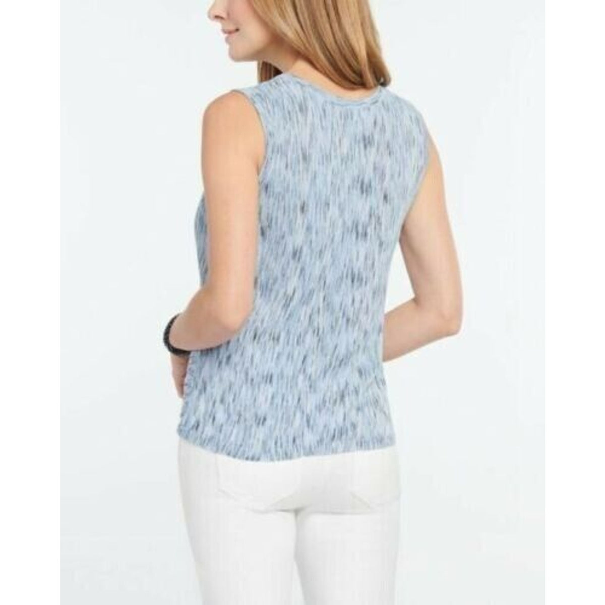 NIC + ZOE Daytrip Twist Front Sweater Tank XL/Extra Large in Light Sky Blue NWT