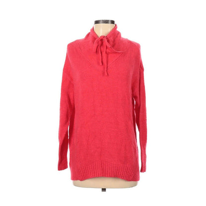 Philosophy Republic Tie Neck Pullover Sweater Long Sleeve Red X-Small New