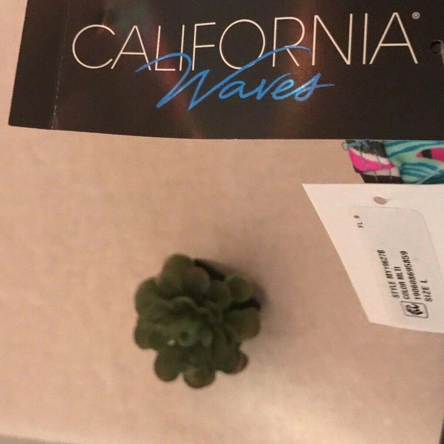 California Waves Juniors Banana Leaf Bikini Size Large swim bottoms