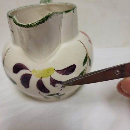 Blue Ridge creamer flowers vintage Pitcher Vintage Florals Handpainted