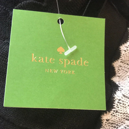 Kate Spade New York NWT Black Lace Jacquard Sweater Dress Size XS
