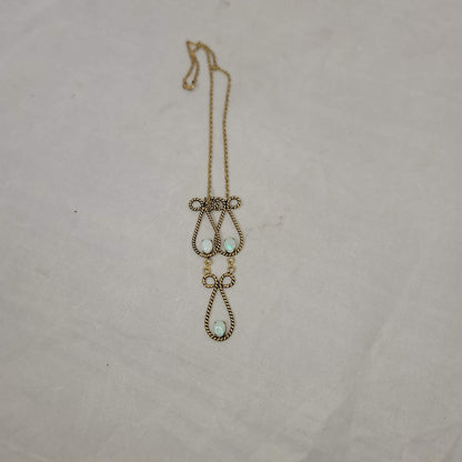 Vintage 1940s1950s Necklace 12Kt GF Gold Filled Opal Pendant
