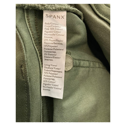 Spanx Stretch Twill Ankle Cargo Pants Sz XL/Extra Large in Sage Green NWT