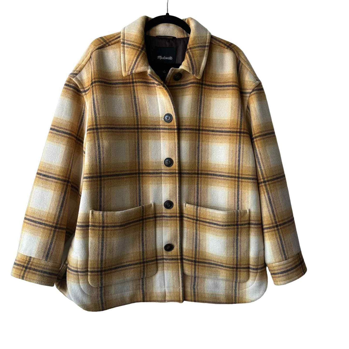 Madewell Walton Plaid Flannel Shirt Jacket Sz Medium in Berean Plaid NWT