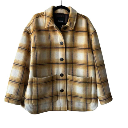 Madewell Walton Plaid Flannel Shirt Jacket Sz Medium in Berean Plaid NWT