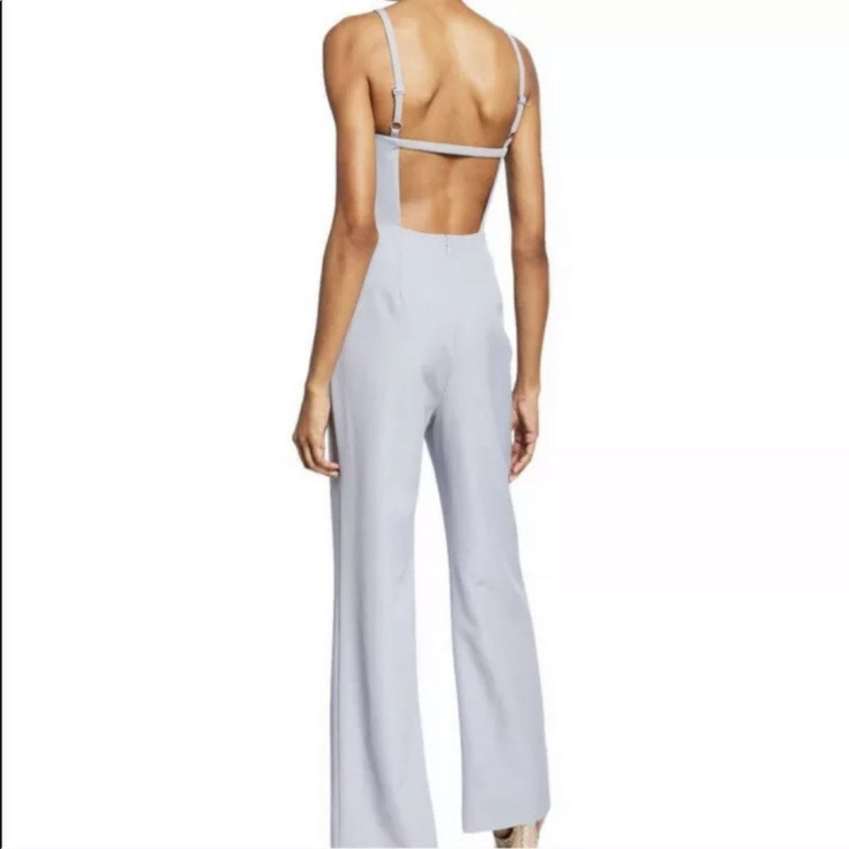 WAYF Charlize Light Blue Backless Jumpsuit Size Medium NWT