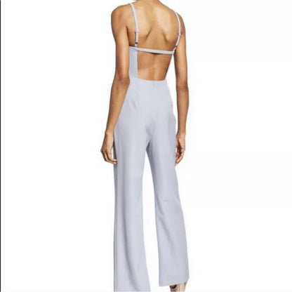 WAYF Charlize Light Blue Backless Jumpsuit Size Medium NWT