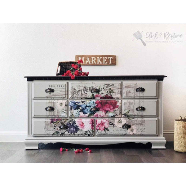 Re Design by Prima Transfer Sticker Imperial Garden 44x30" Multicolor Florals