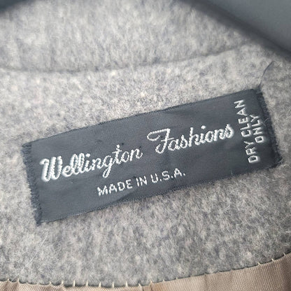 Wellington Fashions Vintage wool coat trench lined belt Women's XL Overcoat