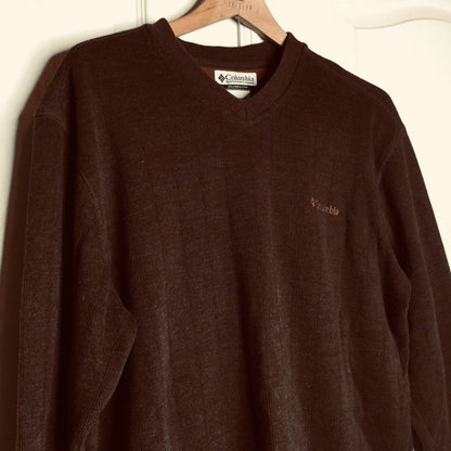 Columbia Sportswear Company Men's Pullover Long Sleeve sweater Brown Large