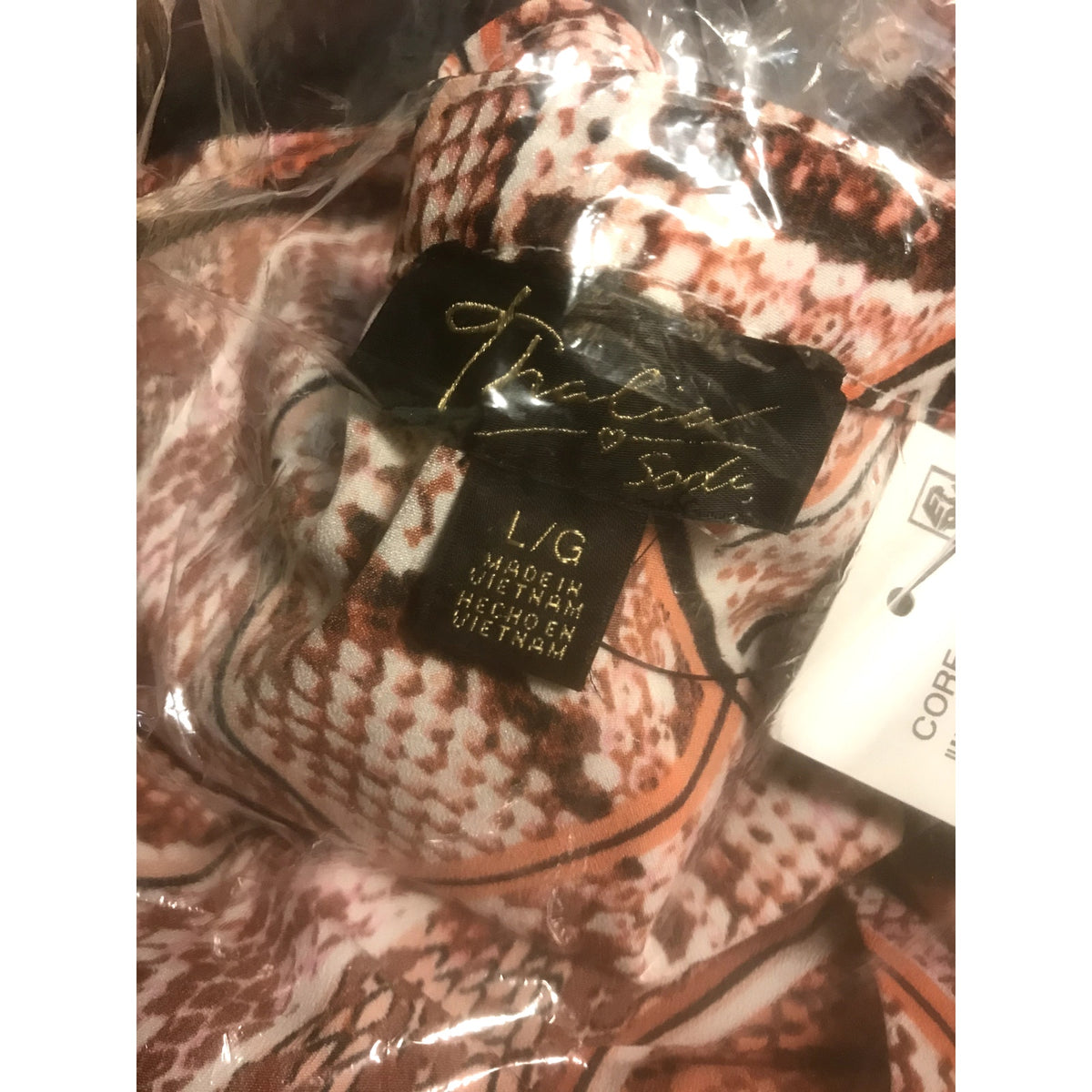 Thalia Sodi NWT Women's Ruffled Wrap Dress Patchwork Snake Size Large