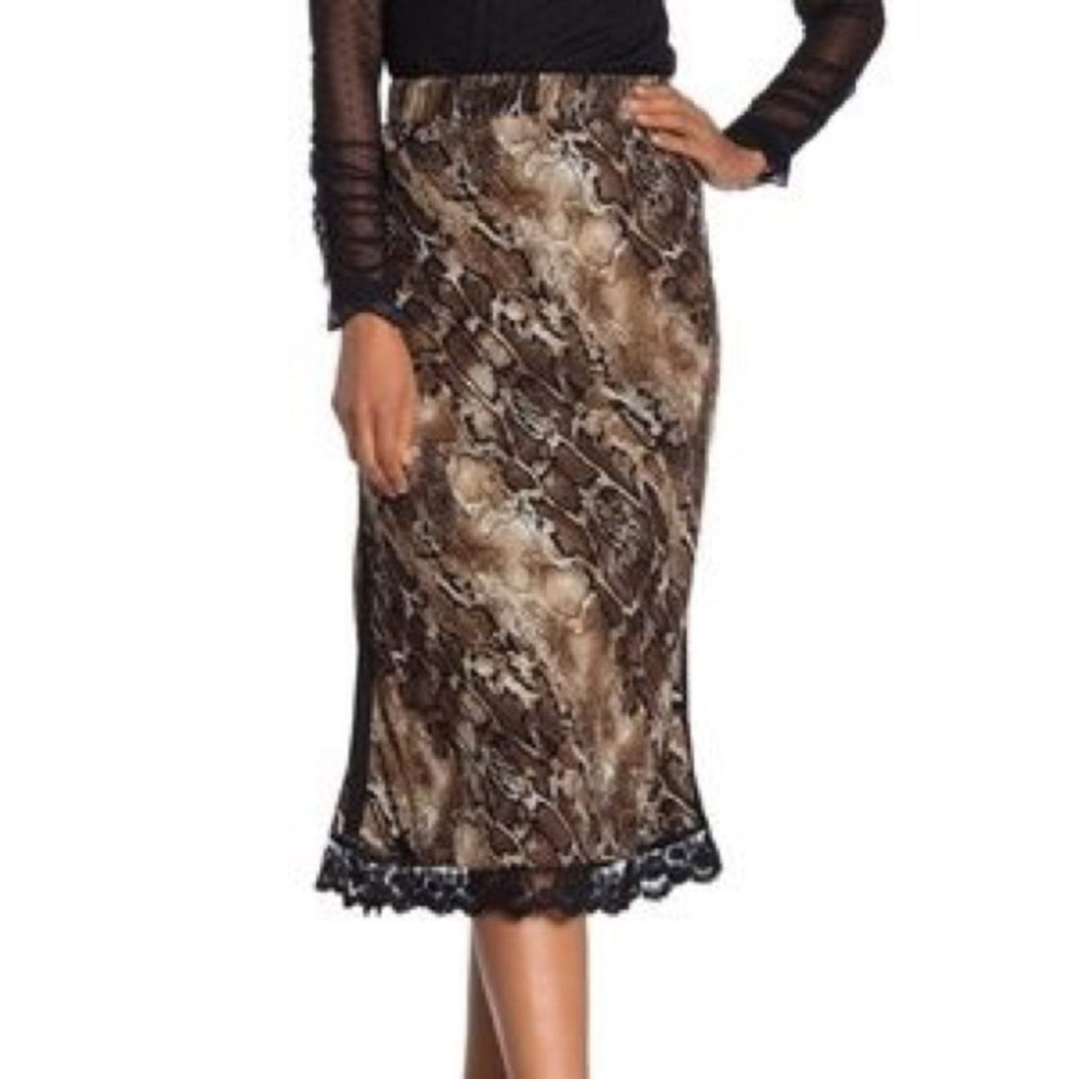 Laundry by Shelli Segal Snake Print Skirt Medium