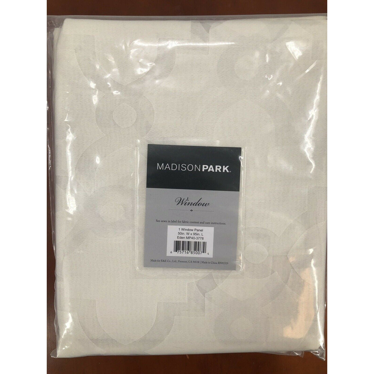 Madison Park EDEN cream 50x95 Fretwork Burnout Sheer Panel LOT OF 2 pkgs NEW