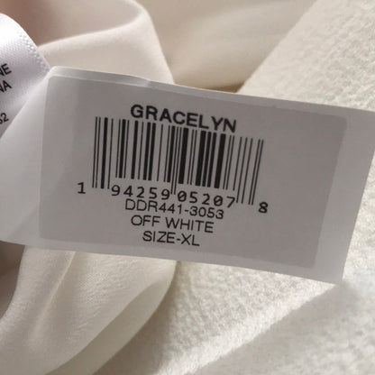 Dress the Population Gracelyn Blouson Jersey Gown XL White Formal Sleeveless NEW