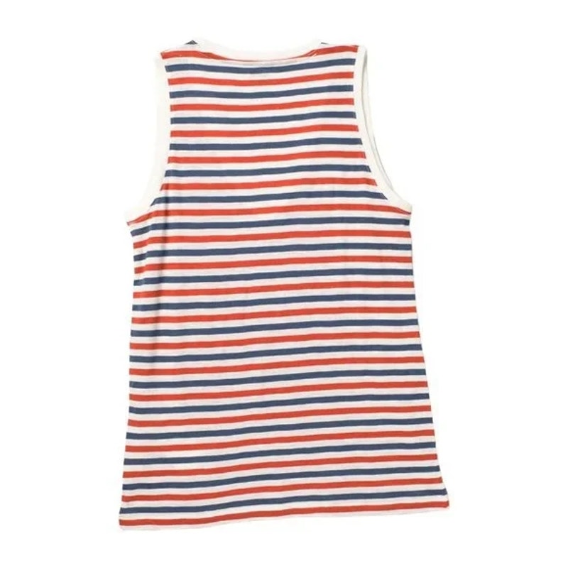 Madewell Whisper Cotton V-Neck Tank Top Sz Small Red White Blue Stripes NWT