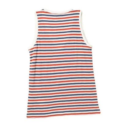 Madewell Whisper Cotton V-Neck Tank Top Sz Small Red White Blue Stripes NWT