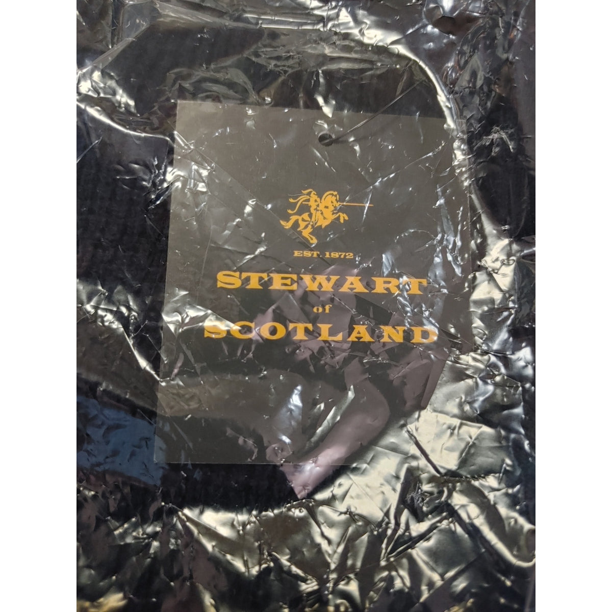 Steward of Scotland NWT Black Waffle Hooded Sweater Medium