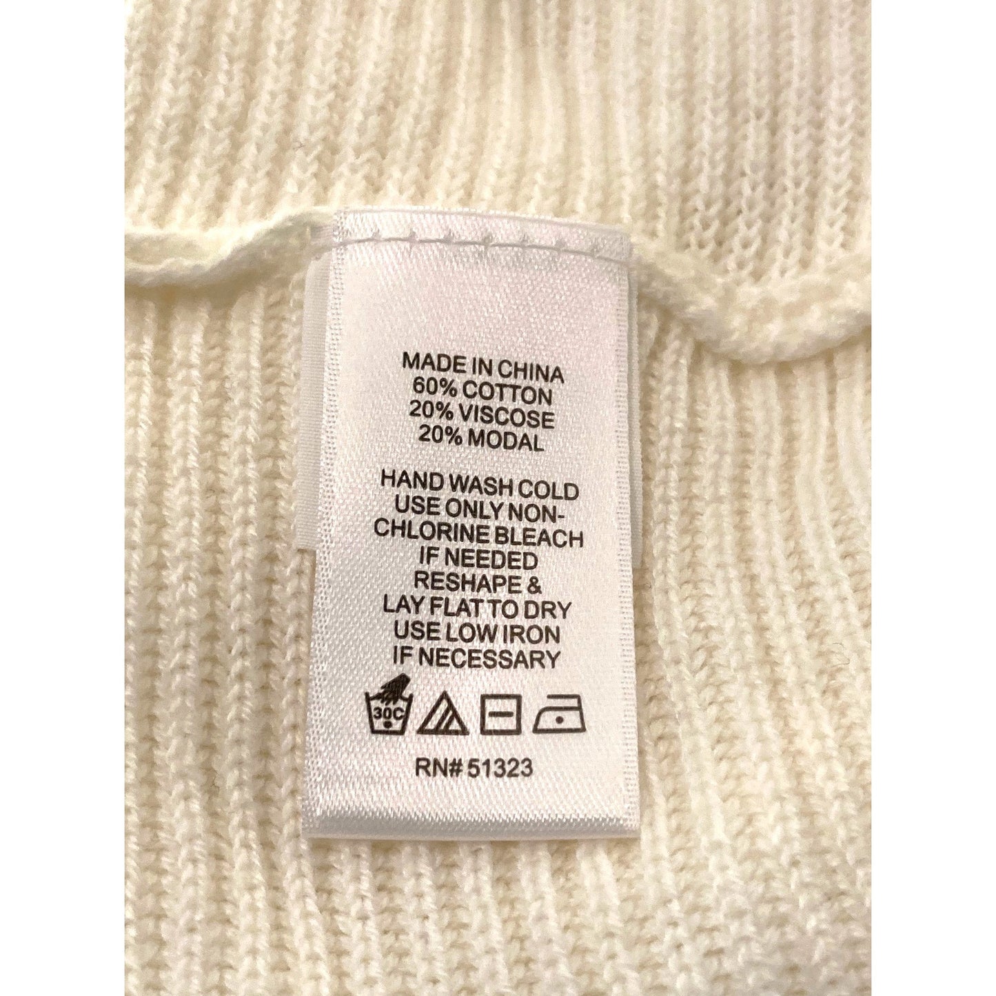 1.STATE V-Neck Balloon Sleeve Ribbed Sweater Top Size XXL/2X Antique White NWT
