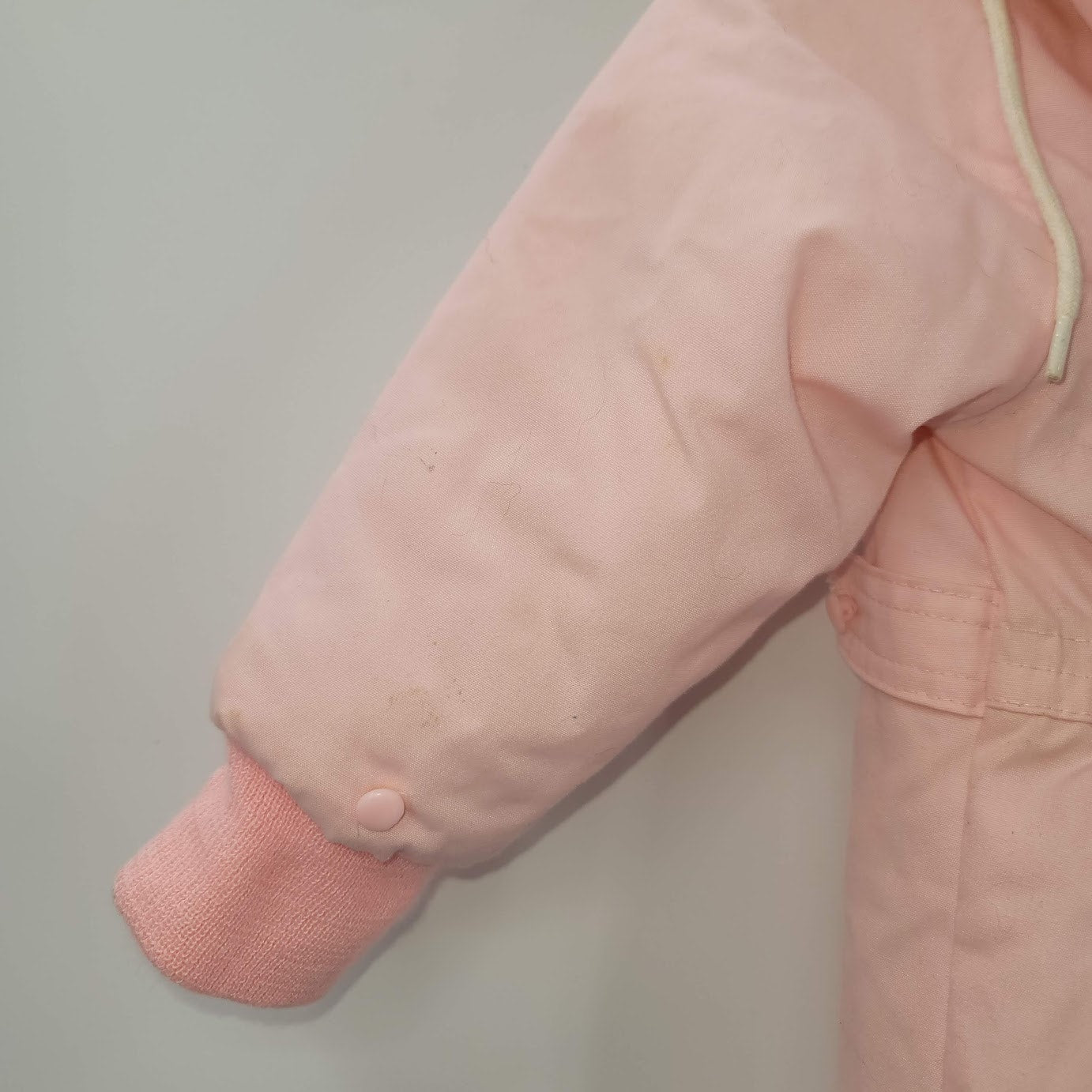 Tidykins Gold Collection VINTAGE one piece winter hoodie Full Zip Pink XL 24 mos