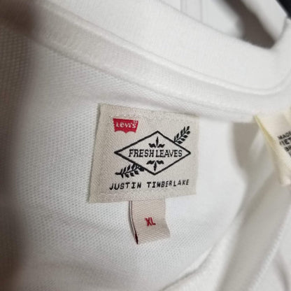Levi’s Fresh Leaves Justin Timber Lake T-Shirt Short Sleeve Crew Neck White XL