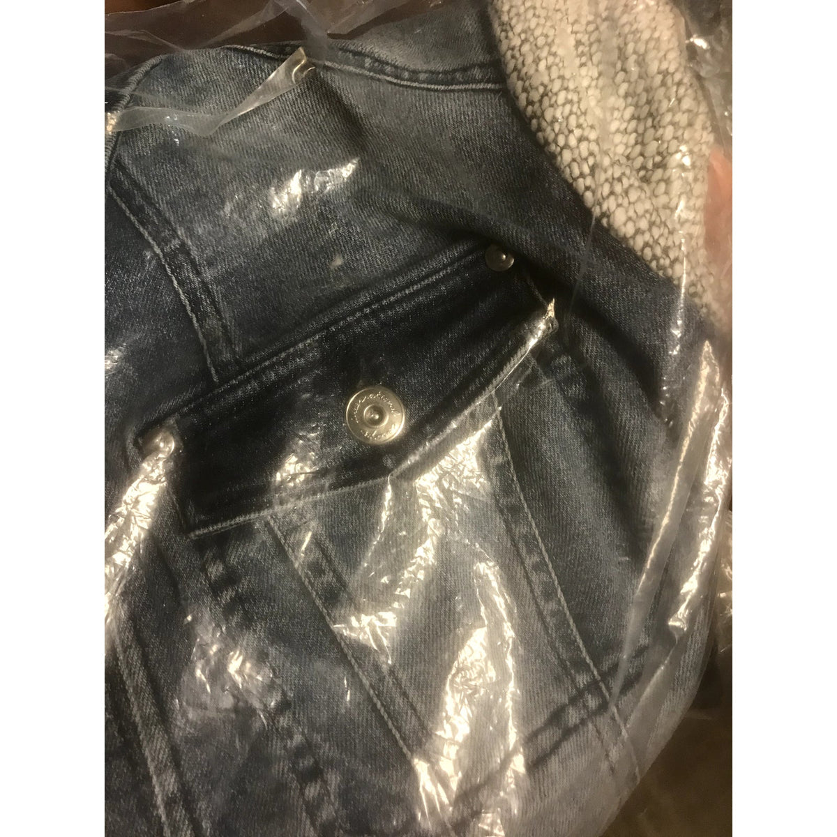INC International Concepts Layered-Look Denim Hoodie Jacket Lt Indigo Small NWT