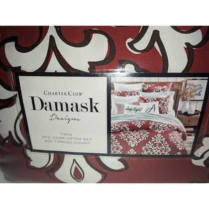 Charter Club Damask Designs Outline Damask Comforter Set 2pc 300 Thread ct Twin