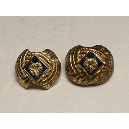Cub Scouts LOT Bandanas Pair  Golden Neckerchief Slides Boy Scouts of America