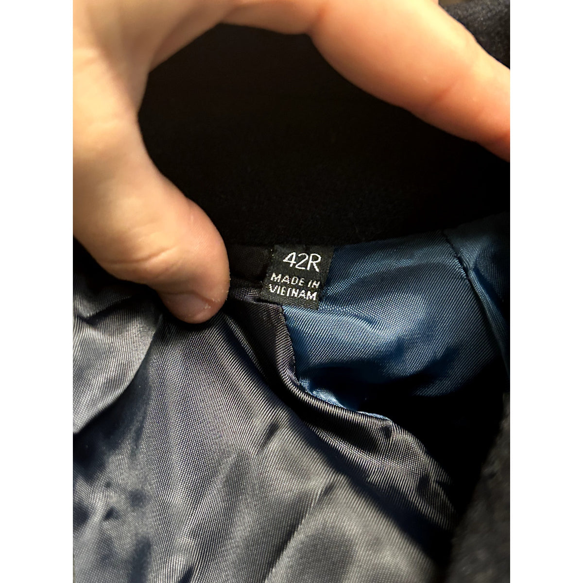 DKNY NWT Men’s “Derron” All Weather Parka Coat Navy Basket Weave 42R