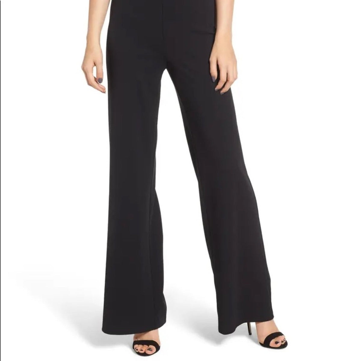 Soprano NEW Black Cross Back Jumpsuit Size Medium