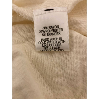Gibson Look Womens Off Shoulder Cowl Pullover Tunic Top Large Ivory NWT High Low