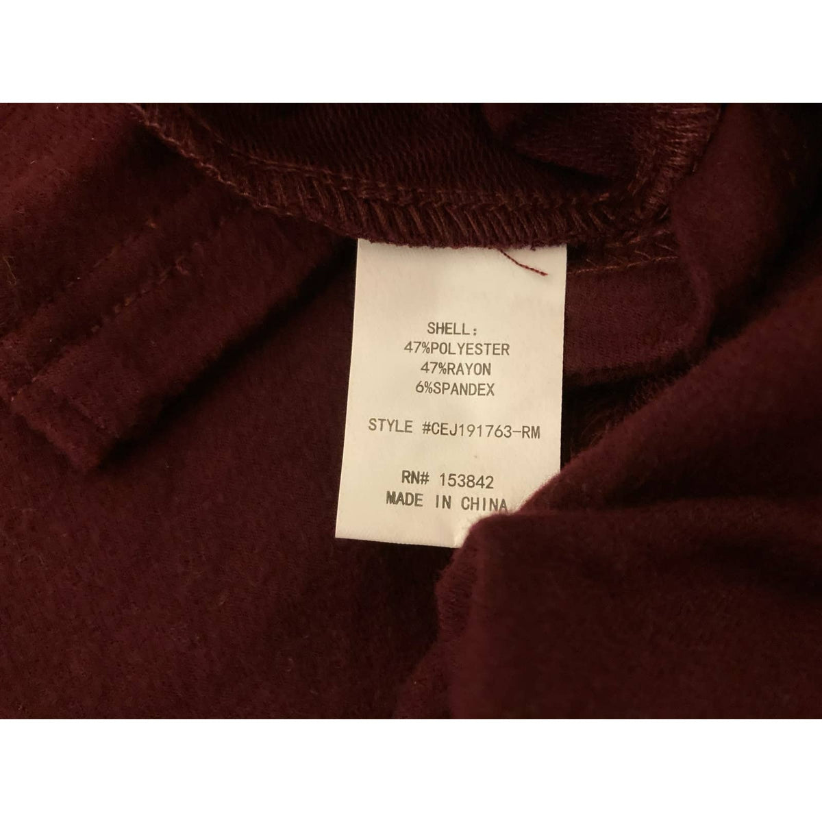 Melloday Women's Open Cardigan Sweater Large Wine NWT Slash Pockets Tunic Length