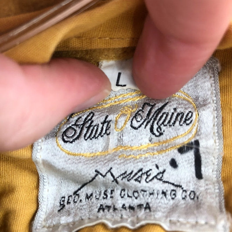 State Maine Vintage goldenrod jumpsuit large Velveteen One Piece Wide lapel