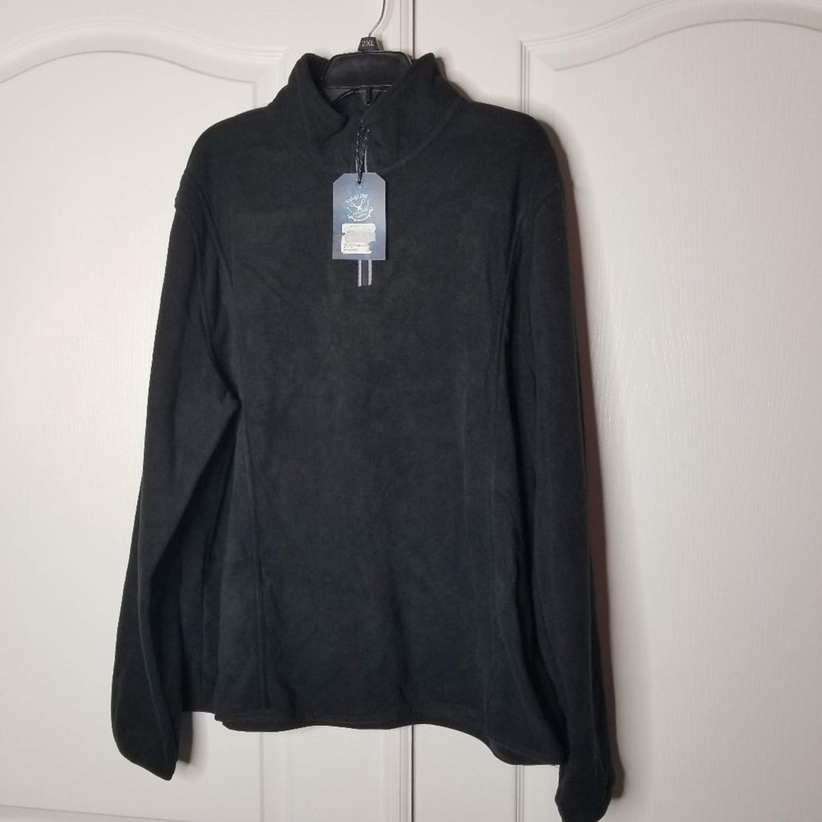 1946 Vintage Fleece Knit Pullover Sweater Partial Zip Long Sleeves Navy XXL NEW