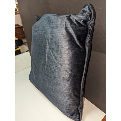 Home Design Studio Blue Printed Velvet Pillow NEW 22x22 Removable Cover Feather