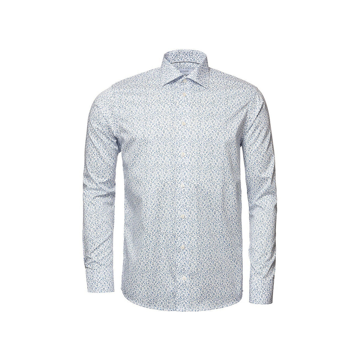 Eton NWT Signature Twill Slim Fit Dress Shirt in White Floral Print XL