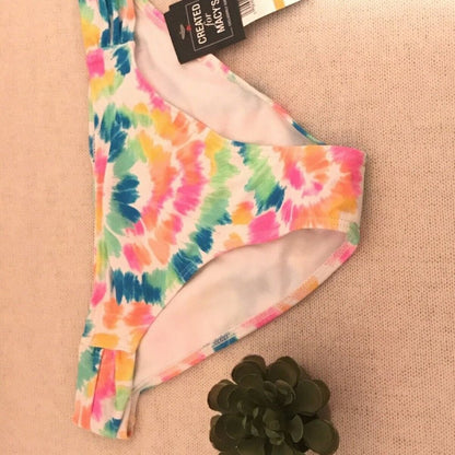 California Waves Shirred Side Tab Tie Dye Hipster Size Small