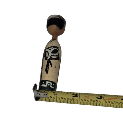 Vintage kokeshi doll wood Japan slender Kimono Male Formal Yakuta bobbleHead toy