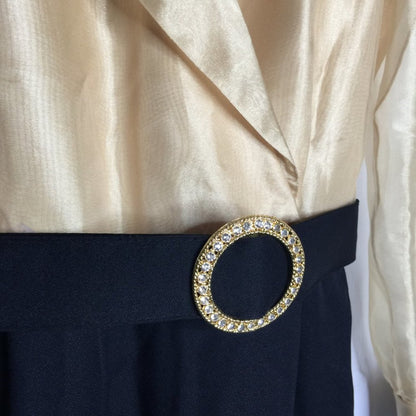 J R Nites Evening Wear Gold Black Dress Elegant Vintage 7/8 vintage