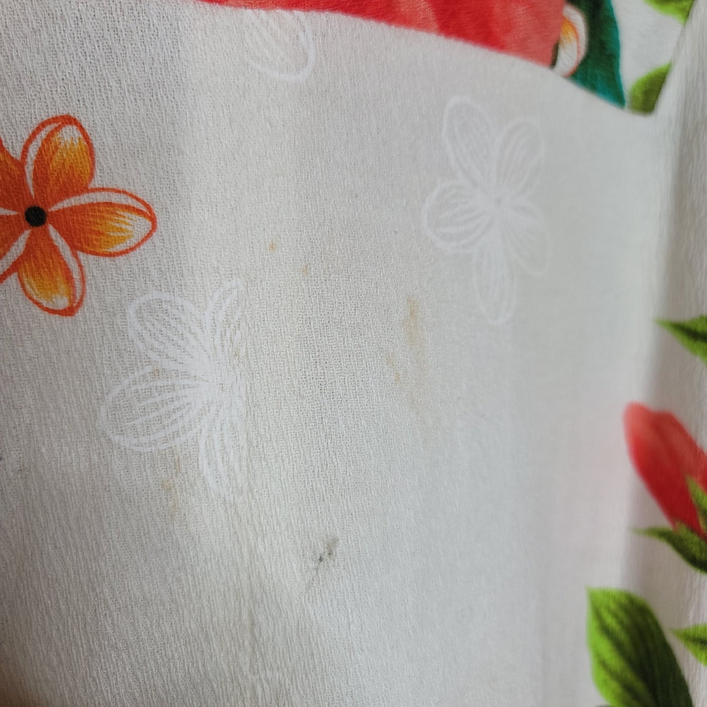 Ui Maikai Hawaiian Dress Maxi Cotton Vintage 1960's Orange Floral Wedding Medium